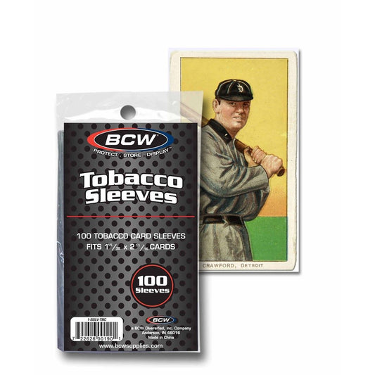 BCW Tobacco Card Sleeves (100 Sleeves Per Pack)