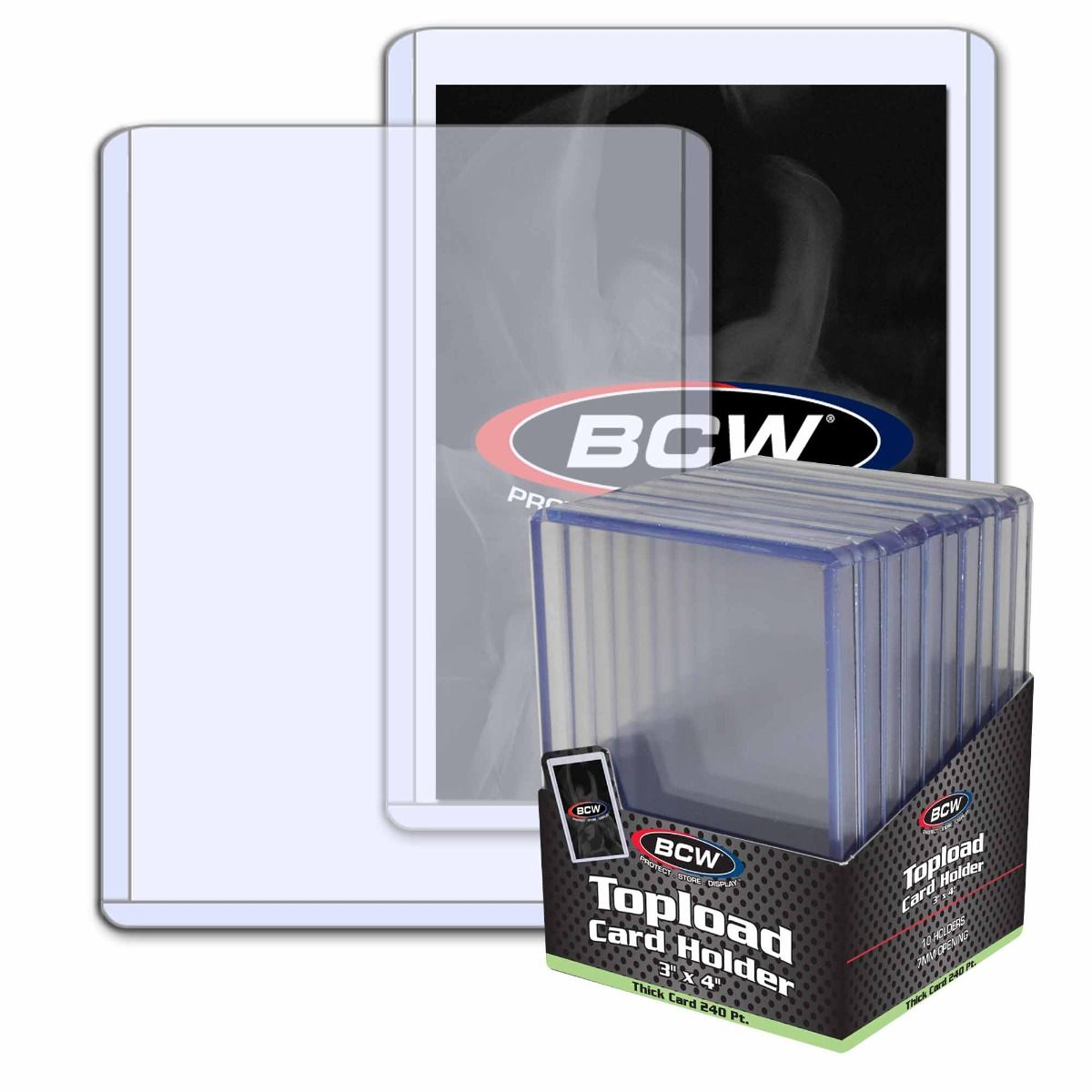 BCW Toploader - Thick Card 240 PT. (10 Holders Per Pack)