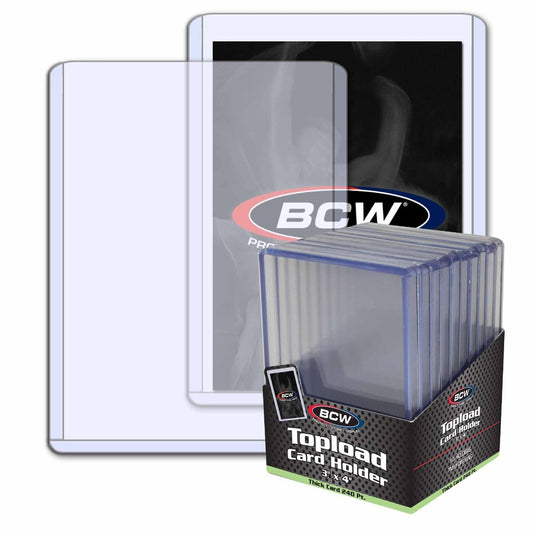 BCW Toploader - Thick Card 240 PT. (10 Holders Per Pack)