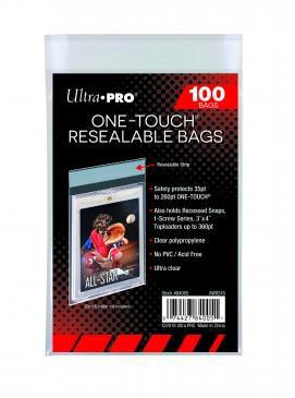 Ultra Pro One-Touch Resealable Bags (100 Bags Per Pack)